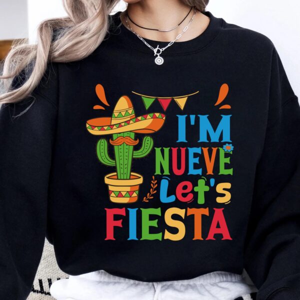 I'm Nueve Let's Fiesta Svg Png, Ninth Fiesta Birthday Party Svg, 9th Birthday Svg, Nine Year Old Bday Gift Svg Cricut Sublimation Design - Image 3