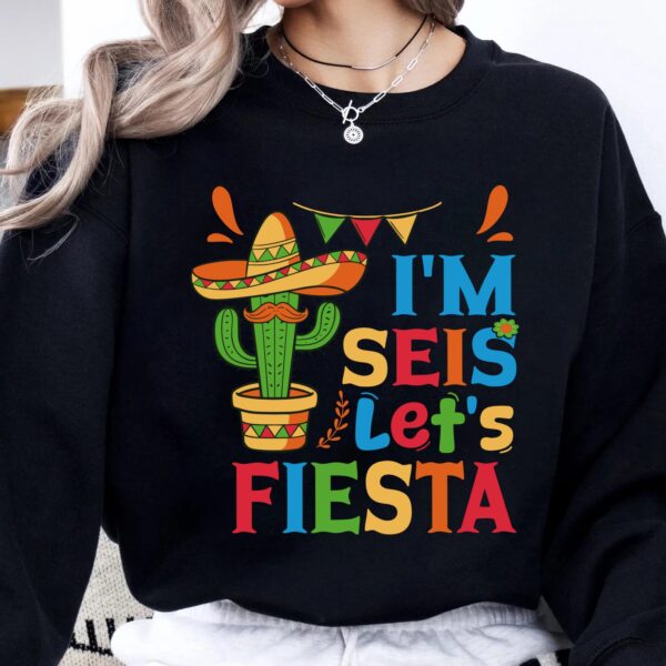 I'm Seis Let's Fiesta Svg Png, Sixth Fiesta Birthday Party Svg, 6th Birthday Svg, 6 Year Old Bday Gift Svg Cricut Sublimation Design - Image 3