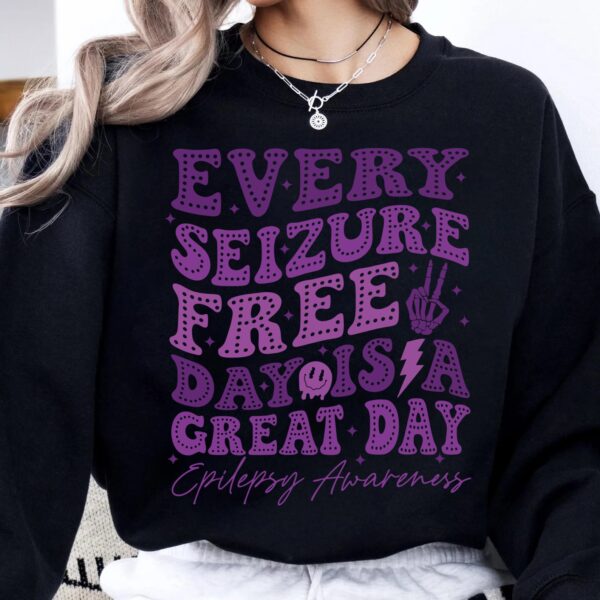 Every Seizure Free Day Is A Great Day Svg, Epilepsy Awareness Svg Png, Purple Ribbon Svg, Cricut Cut File Sublimation - Image 2