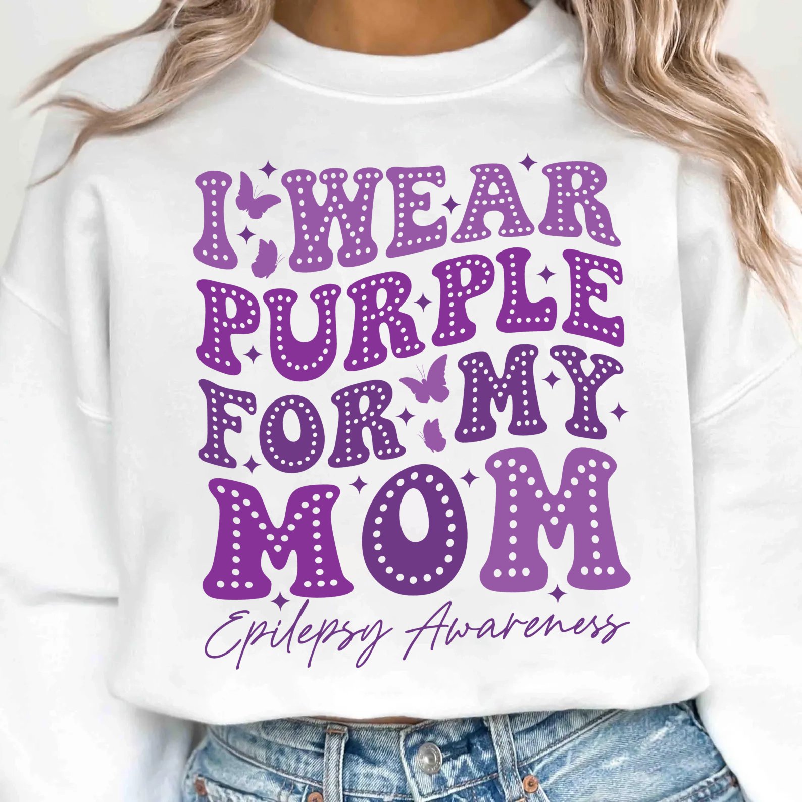 I Wear Purple For My Mom Svg, Epilepsy Awareness Svg Png, Purple Ribbon Svg, Cricut Cut File Sublimation