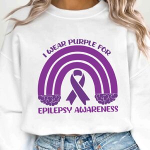 I Wear Purple For Epilepsy Awareness Svg, Epilepsy Awareness Svg Png, Purple Ribbon Svg, Cricut Cut File Sublimation