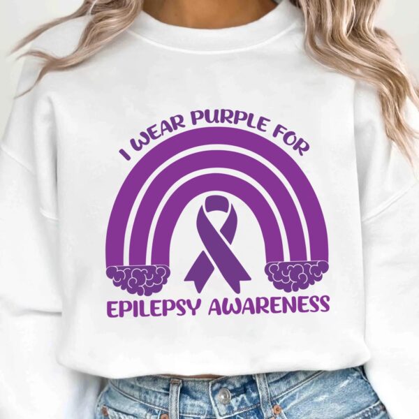 I Wear Purple For Epilepsy Awareness Svg, Epilepsy Awareness Svg Png, Purple Ribbon Svg, Cricut Cut File Sublimation