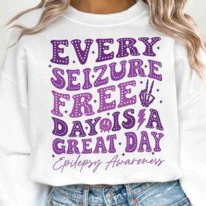 Every Seizure Free Day Is A Great Day Svg, Epilepsy Awareness Svg Png, Purple Ribbon Svg, Cricut Cut File Sublimation