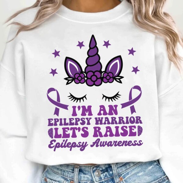 I'm An Epilepsy Warrior Let's Raise Epilepsy Awareness Svg, Epilepsy Awareness Svg Png, Purple Ribbon Svg, Cricut Cut File Sublimation - Image 2