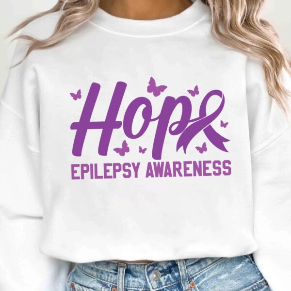 Epilepsy Awareness Hope Svg, Epilepsy Awareness Svg Png, Purple Ribbon Svg, Cricut Cut File Sublimation - Image 2