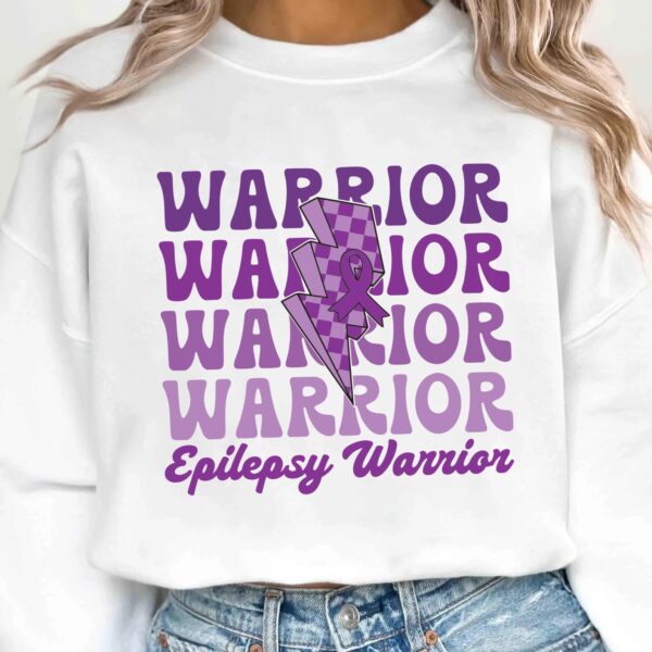 Epilepsy Warrior Svg, Epilepsy Awareness Svg Png, Purple Ribbon Svg, Cricut Cut File Sublimation - Image 2