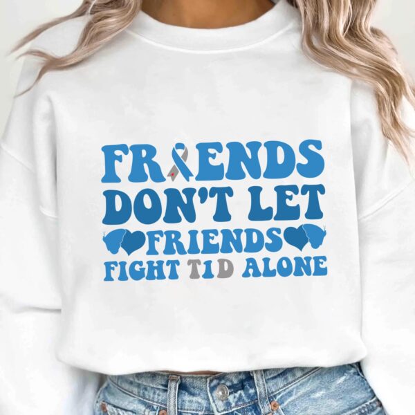 Friends Don't Let Friends Fight T1d Alone Svg, Diabetes Awareness Svg Png, Blue Ribbon Svg, Type 1 Diabetes T1D Awareness Svg Cricut - Image 2