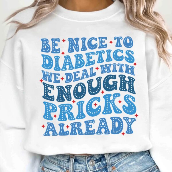 Be Nice To Diabetics We Deal With Enough Pricks Already Svg, Diabetes Awareness Svg Png, Blue Ribbon Svg, Type 1 Diabetes T1D Awareness Svg - Image 2