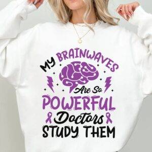 My Brainwaves Are So Powerful Doctors Study Them Svg, Epilepsy Awareness Svg Png, Purple Ribbon Svg, Cricut Cut File Sublimation