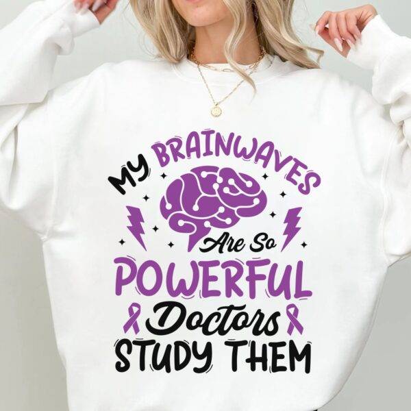 My Brainwaves Are So Powerful Doctors Study Them Svg, Epilepsy Awareness Svg Png, Purple Ribbon Svg, Cricut Cut File Sublimation