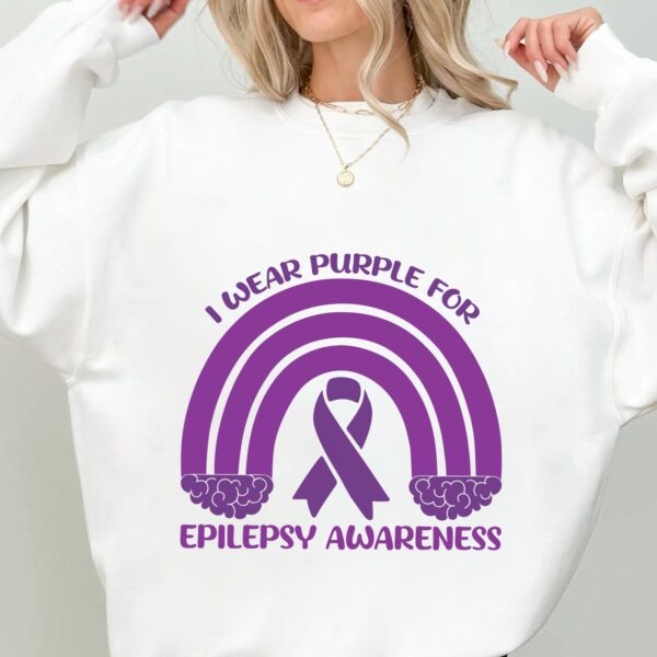 I Wear Purple For Epilepsy Awareness Svg, Epilepsy Awareness Svg Png, Purple Ribbon Svg, Cricut Cut File Sublimation - Image 2