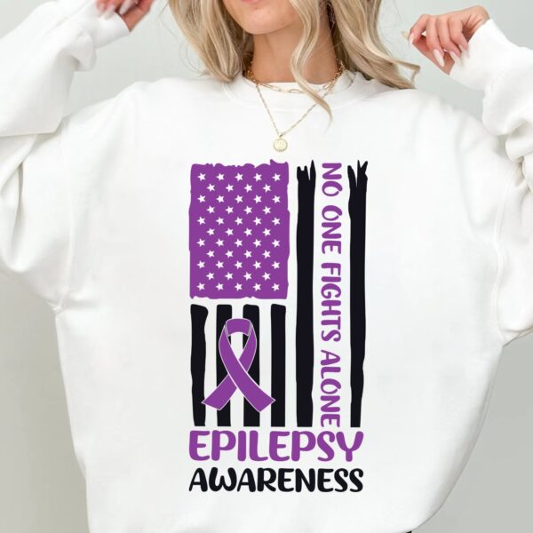 Epilepsy Awareness Flag Svg, Epilepsy Awareness Svg Png, Purple Ribbon Svg, Cricut Cut File Sublimation - Image 2