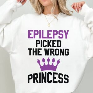 Epilepsy Picked The Wrong Princess Svg, Epilepsy Awareness Svg Png, Purple Ribbon Svg, Cricut Cut File Sublimation