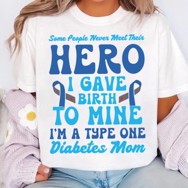 Some People Never Meet Their Hero Svg, Diabetes Awareness Svg Png, Blue Ribbon Svg, Type 1 Diabetes T1D Awareness Svg Cricut Sublimation - Image 3
