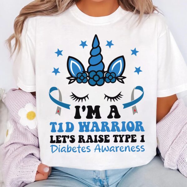 I'm a T1d Warrior Let's Raise Type 1 Diabetes Awareness Svg, Diabetes Awareness Svg Png, Blue Ribbon Svg, Type 1 Diabetes T1D Awareness Svg - Image 3
