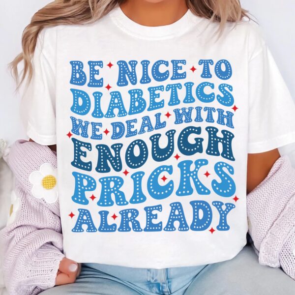 Be Nice To Diabetics We Deal With Enough Pricks Already Svg, Diabetes Awareness Svg Png, Blue Ribbon Svg, Type 1 Diabetes T1D Awareness Svg - Image 3