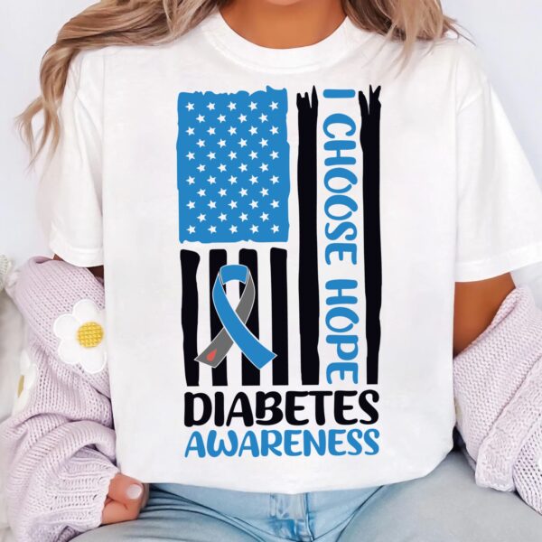 Diabetes Awareness Flag Svg, Diabetes Awareness Svg Png, Blue Ribbon Svg, Type 1 Diabetes T1D Awareness Svg Cricut Sublimation - Image 3