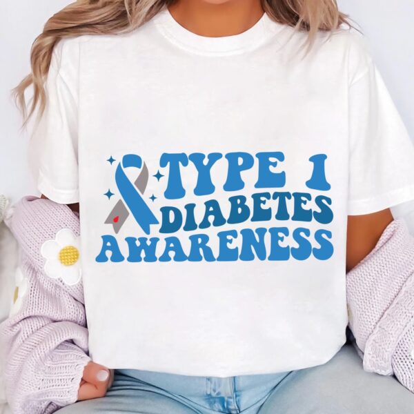 Type 1 Diabetes Awareness Svg, Diabetes Awareness Svg Png, Blue Ribbon Svg, Type 1 Diabetes T1D Awareness Svg Cricut Sublimation - Image 3