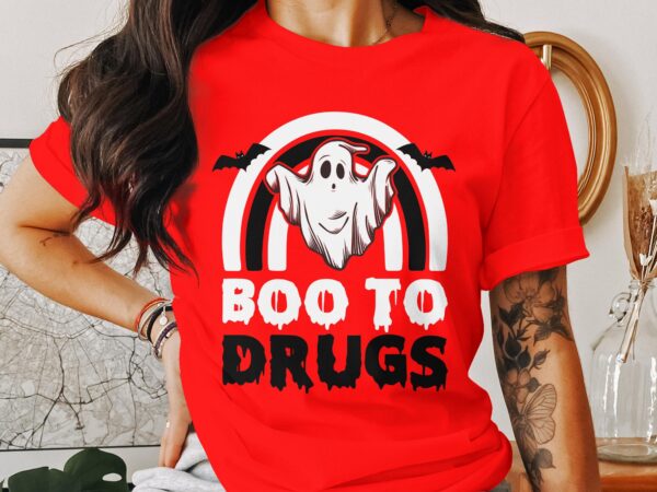 Red Ribbon Week Svg Png, Say Boo To Drugs Svg, Drug Free Svg, Red Ribbon Awareness Svg Cricut Sublimation Design - Image 2