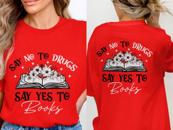 Red Ribbon Week Svg Png, Say No to Drugs Say Yes To Books Svg, Drug Free Svg, Red Ribbon Awareness Svg Cricut Sublimation Design - Image 3