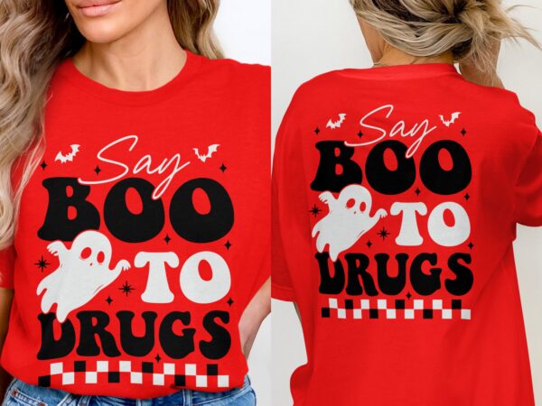 Red Ribbon Week Svg Png, Say Boo To Drugs Svg, Drug Free Svg, Red Ribbon Awareness Svg Cricut Sublimation Design - Image 3