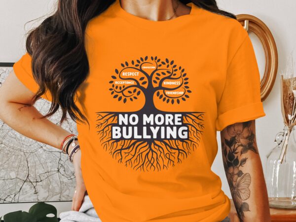 Unity Day Svg Png, No More Bullying Svg, Anti Bully Svg, Anti Bullying Prevention Month Svg Cricut File Sublimation Design - Image 3