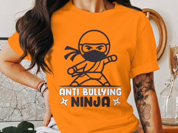 Unity Day Svg Png, Anti Bullying Ninja Svg, Anti Bully Svg, Anti Bullying Prevention Month Svg Cricut File Sublimation Design - Image 3
