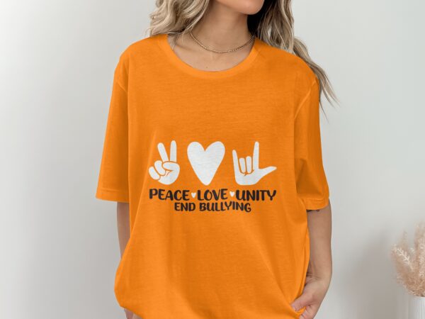 Unity Day Svg Png, Peace Love Unity End Bullying Svg, Anti Bully Svg, Anti Bullying Prevention Month Svg Cricut File Sublimation Design - Image 2