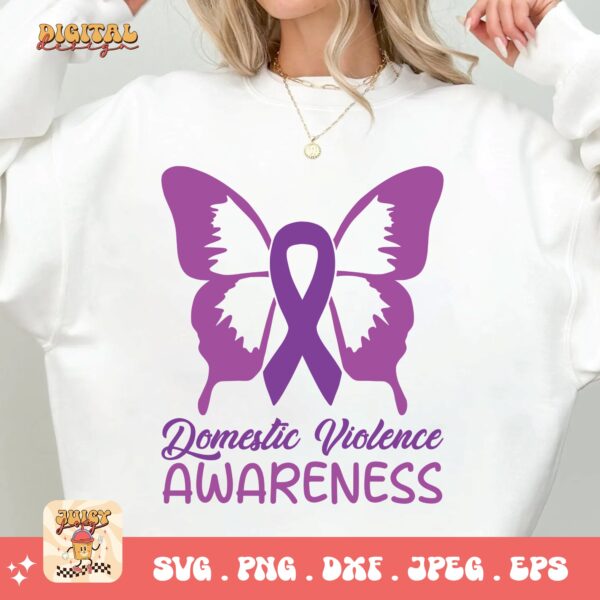 Domestic Violence Awareness Svg Png, Domestic Abuse Svg Cricut File Sublimation - Image 2