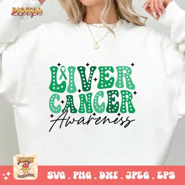 Liver Cancer Awareness Svg, Liver Cancer Awareness Svg Png, Emerald Green Ribbon Svg Cricut Sublimation Design - Image 2
