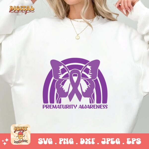 Prematurity Awareness Svg Png, Prematurity Awareness Png Svg, Nicu Preemie Awareness Svg Cricut Sublimation - Image 2