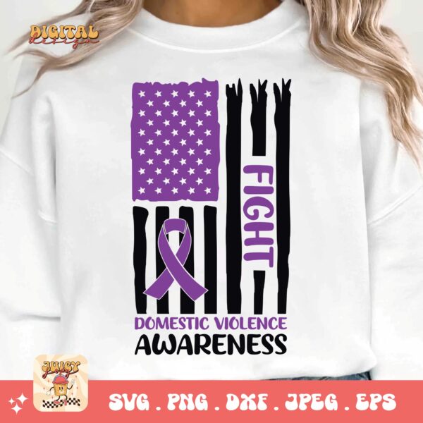 Domestic Violence Awareness Svg Png, Domestic Violence Flag Svg, Domestic Abuse Svg Cricut File Sublimation - Image 3