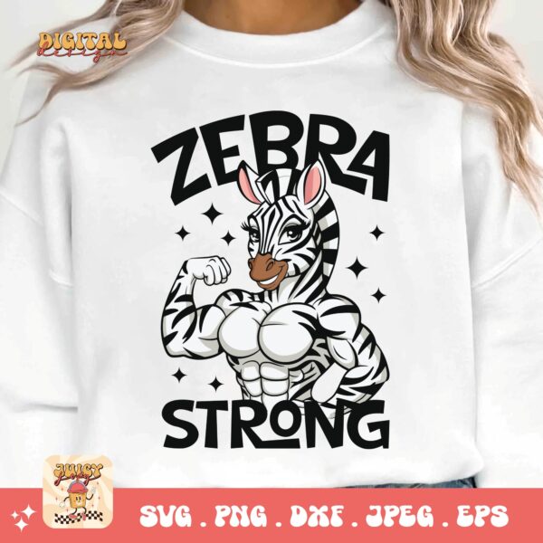 Zebra Strong Png Svg, Rare Disease Support Svg, Ehlers danlos Syndrome Png Cricut Designs, Zebra Ribbon Svg - Image 3