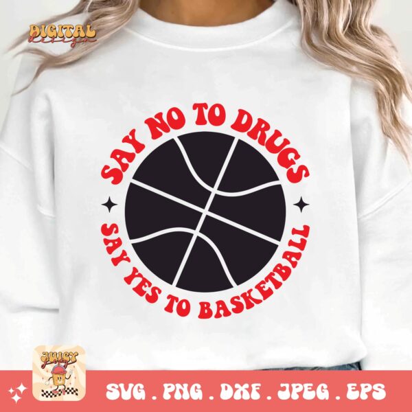 Red Ribbon Week Svg Png, Say No To Drugs Say Yes To Basketball Svg, Drug Free Svg, Red Ribbon Awareness Svg Cricut Sublimation Design - Image 3