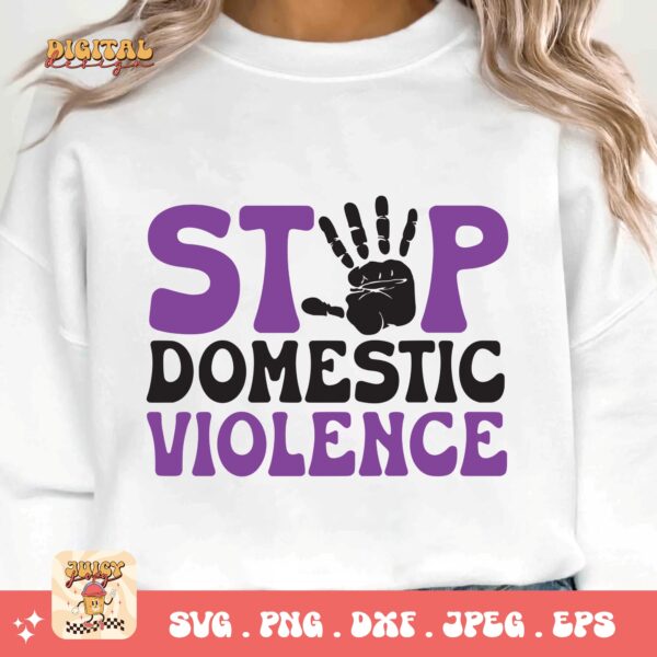 Domestic Violence Awareness Svg Png, Stop Domestic Violence Svg, Domestic Abuse Svg Cricut File Sublimation - Image 3