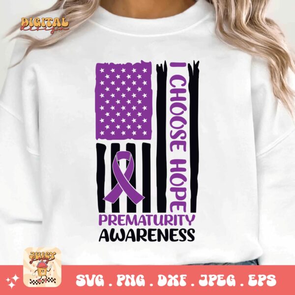Prematurity Awareness Svg Png, Prematurity Flag Png Svg, Nicu Preemie Awareness Svg Cricut Sublimation - Image 3