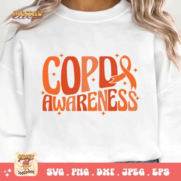 Copd Awareness Svg Png, Copd Awareness Svg Png, Orange Ribbon, Chronic Obstructive Pulmonary Disease Svg - Image 3
