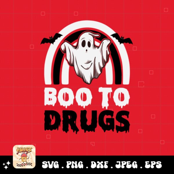Red Ribbon Week Svg Png, Say Boo To Drugs Svg, Drug Free Svg, Red Ribbon Awareness Svg Cricut Sublimation Design