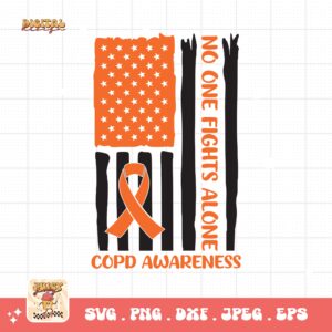 Copd Awareness Flag Svg Png, Copd Awareness Svg Png, Orange Ribbon, Chronic Obstructive Pulmonary Disease Svg