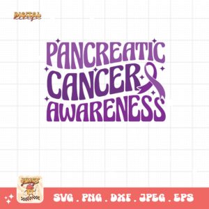 Pancreatic Cancer Awareness Svg Png, Pancreatic Cancer Awareness Svg, Purple Ribbon Svg Png Cricut Sublimation Design