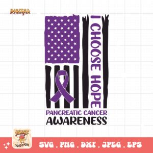 Pancreatic Cancer Awareness Svg Png, Pancreatic Cancer Flag Svg, Purple Ribbon Svg Png Cricut Sublimation Design