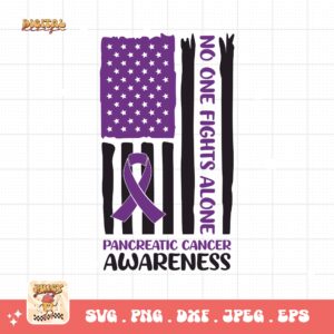 Pancreatic Cancer Awareness Svg Png, Pancreatic Cancer Flag Svg, Purple Ribbon Svg Png Cricut Sublimation Design