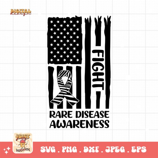 Rare Disease Flag Png Svg, Rare Disease Support Svg, Ehlers danlos Syndrome Png Cricut Designs, Zebra Ribbon Svg