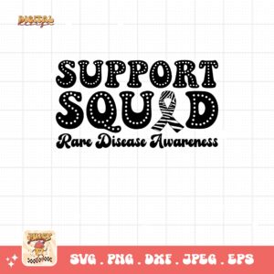 Support Squad Png Svg, Rare Disease Support Svg, Ehlers danlos Syndrome Png Cricut Designs, Zebra Ribbon Svg