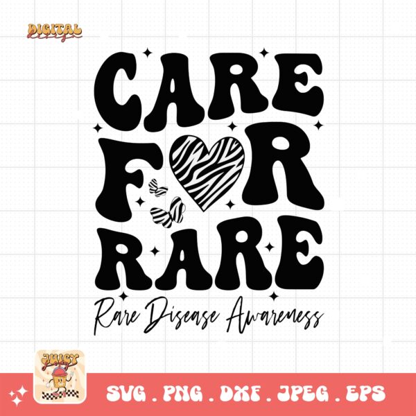 Care For Rare Png Svg, Rare Disease Support Svg, Ehlers danlos Syndrome Png Cricut Designs, Zebra Ribbon Svg