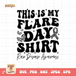 This Is My Flare Day Shirt Png Svg, Rare Disease Support Svg, Ehlers danlos Syndrome Png Cricut Designs, Zebra Ribbon Svg