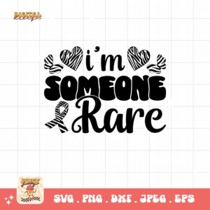 I'm Someone Rare Png Svg, Rare Disease Support Svg, Ehlers danlos Syndrome Png Cricut Designs, Zebra Ribbon Svg