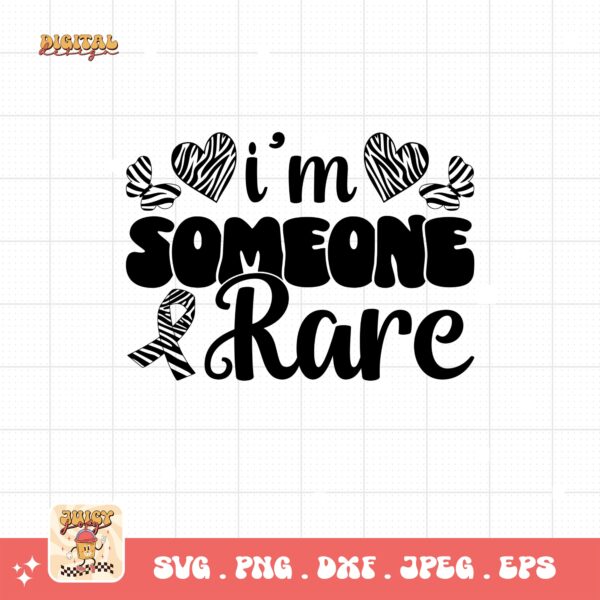 I'm Someone Rare Png Svg, Rare Disease Support Svg, Ehlers danlos Syndrome Png Cricut Designs, Zebra Ribbon Svg