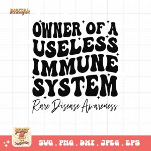 Owner Of A Useless Immune System Png Svg, Rare Disease Support Svg, Ehlers danlos Syndrome Png Cricut Designs, Zebra Ribbon Svg
