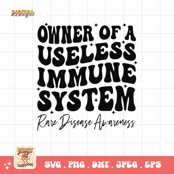 Owner Of A Useless Immune System Png Svg, Rare Disease Support Svg, Ehlers danlos Syndrome Png Cricut Designs, Zebra Ribbon Svg